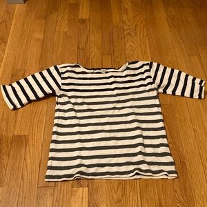 JCrew blue striped ombré sweater